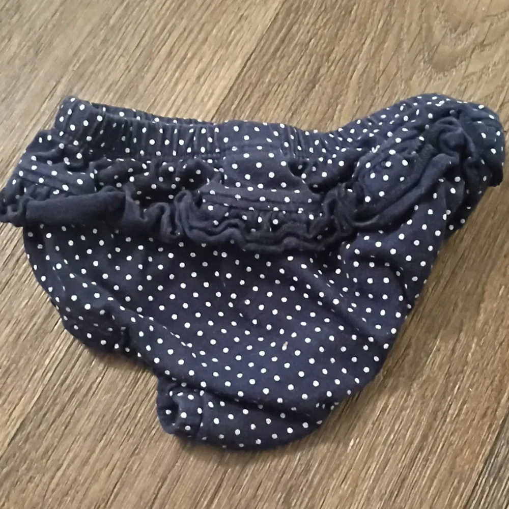 Carter's Navy and White Polka Dot Diaper Cover